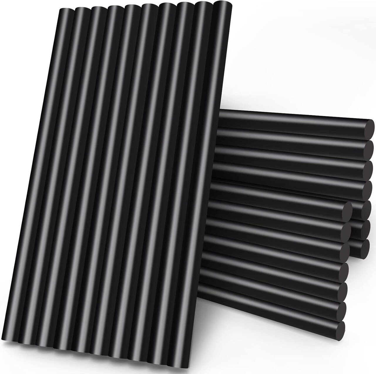 Black Craft Glue Gun Sticks, 0.43" Dia x 8" Long Full Size Hot Melt Glue Sticks for Fabric Adhesive Glue Sticks for DIY, Decoration, Car Dent Repair, Gluing Project, Wax Seal Stamp, 24 PCS